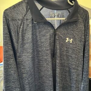 Under Armour Navy Blue Quarter-Zip Pullover